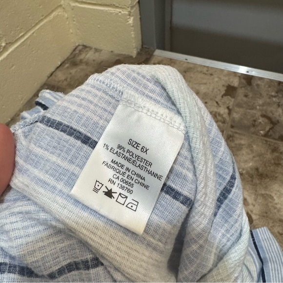 Women’s Pennington’s Brand Blue Striped Elastic Waist Cozy Summer Shorts Size:6X - Picture 6 of 14